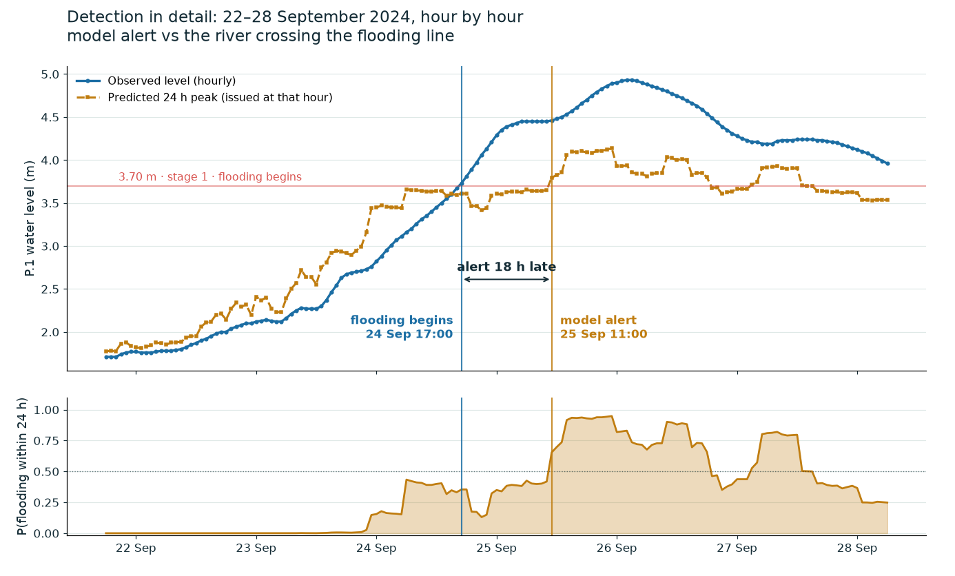 Hour-by-hour detail of the detection window, 22–28 September
2024